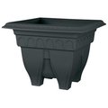 Dcn Plastic Inc DCN Plastic DCN141536 15 in. Azura Square Patio Planter - Black DCN141536